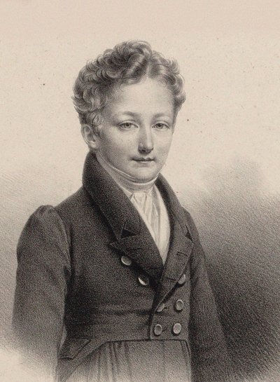 Retrato del pianista y compositor Sigismund Thalberg 1812-1871, 1826 de Pierre Roch Vigneron
