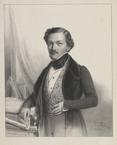 Retrato del cantante Gilbert-Louis Duprez 1806-1896, 1837 de Pierre Roch Vigneron
