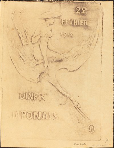 Mujer y Pájaro, 22 de Febrero de 1912, Cena Japonesa de Pierre Roche