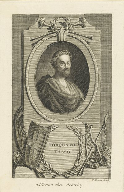 Retrato de Torquato Tasso 1544-1595 de Pierre Savart