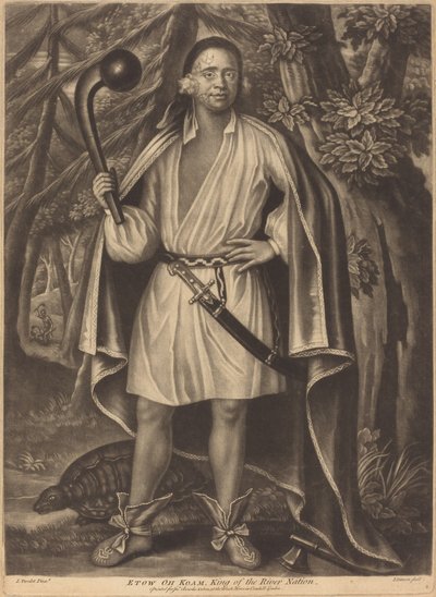 Etow oh Koam, rey de la Nación del Río de Pierre Simon II after John Verelst