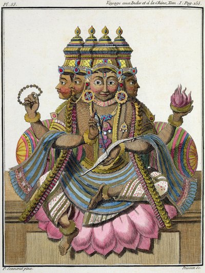 Brahma, dios hindú de la creación, de 