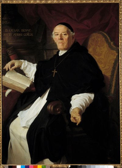 Retrato de Don Cesare Benvenuti (1669-1746), abad general de la congregación de canónigos de Letrán de Pierre Subleyras