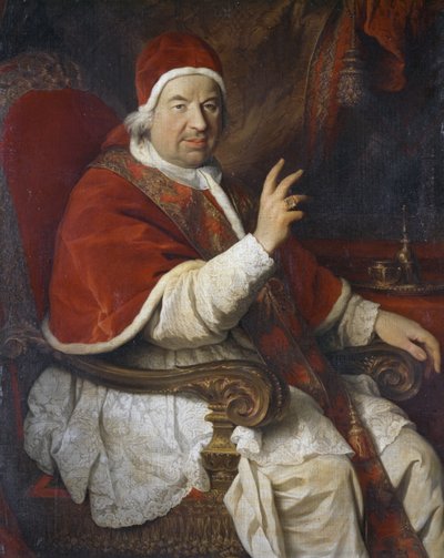 Retrato del Papa Benedicto XIV (1675-1758), pintura de Pierre Subleyras (1699-1749) de Pierre Subleyras