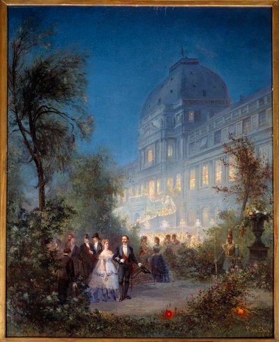 Fiesta nocturna en las Tullerías el 10 de junio de Pierre Tetar van Elven