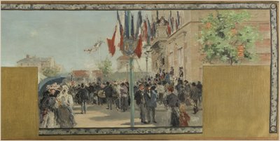 Boceto para el ayuntamiento de Bagnolet: Verano. La fiesta de Bagnolet el día de la coronación de la rosière de Pierre Vauthier
