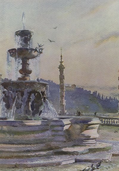 Frascati, Fuente de Pablo V, Villa Mondragone de Pierre Vignal