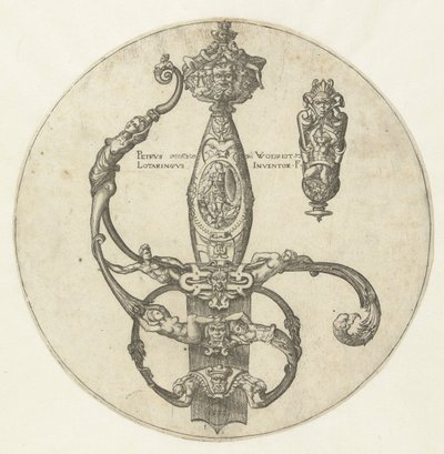Diseño para la empuñadura de una espada. de Pierre Woeiriot (II)