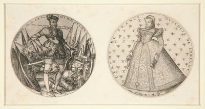 Carlos III duque de Lorena y Claude de Francia de Pierre Woeiriot