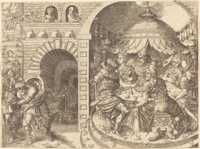 Faraón y la plaga de las ranas de Pierre Woeiriot