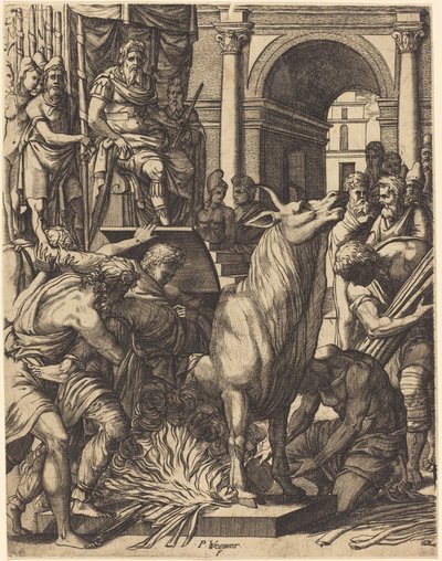 El Toro de Bronce de Falaris de Pierre Woeiriot
