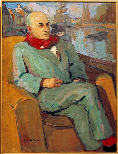 Retrato de Max Jacob (1876 - 1944). Pintura de Pierre De Belay (1890-1947), siglo XX. Orleans, Museo de Bellas Artes. de Pierre de Belay