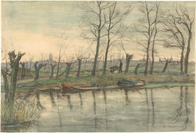 Horizonte de Ámsterdam visto desde el oeste de Piet Mondrian
