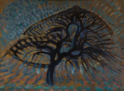 Árbol de manzanas (versión puntillista) de Piet Mondrian