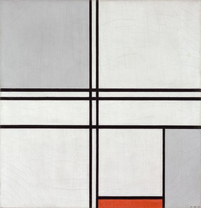 Composición (No. 1) Gris-Rojo de Piet Mondrian