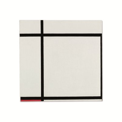 Composición II, con rojo de Piet Mondrian