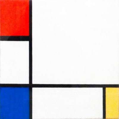 Composición No. IV con Rojo, Azul y Amarillo de Piet Mondrian
