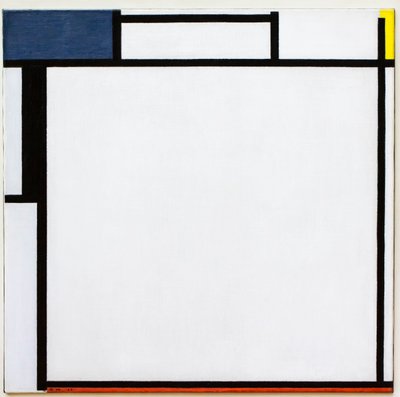 Composición cuadrada de Piet Mondrian