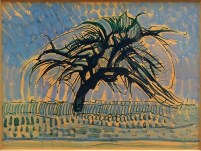 El árbol azul de Piet Mondrian