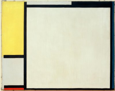 Composición con amarillo, negro, azul, rojo y gris de Piet Mondrian