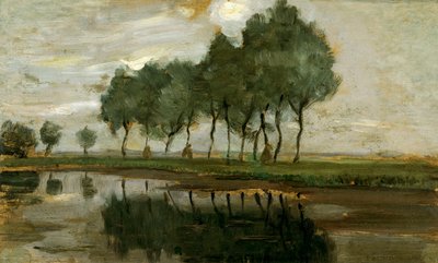 Paisaje de árboles cerca de Gein de Piet Mondrian
