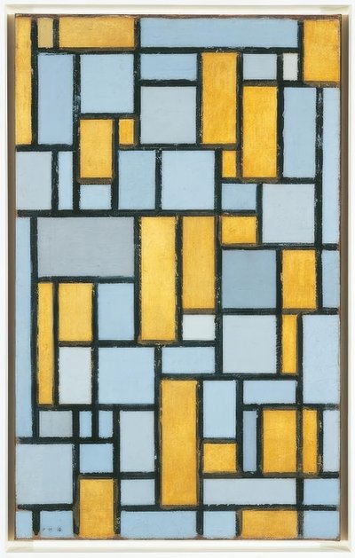 Piet Mondrian (1872–1944), Composición en Gris y Ocre, 1918 de Piet Mondrian