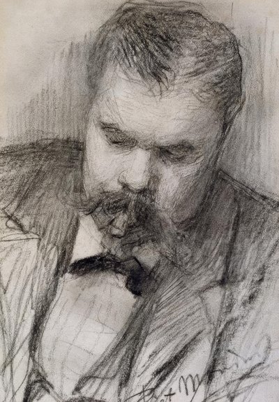 Retrato de Frits Mondrian, 1898 de Piet Mondrian