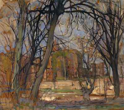 Sol de Primavera: Ruina del Castillo: Brederode, c.1909-10 de Piet Mondrian