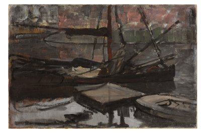 Estudio para "Stadhouderskade", c.1899 (óleo sobre lienzo) de Piet Mondrian