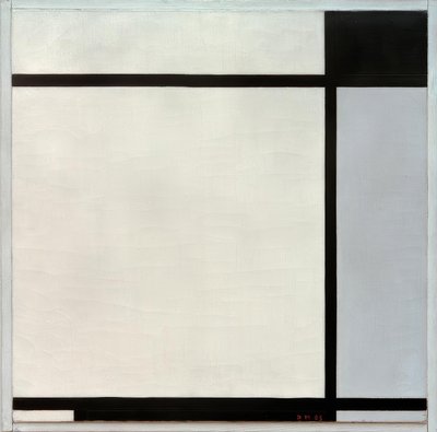 Cuadro No.II, con negro y gris de Piet Mondrian