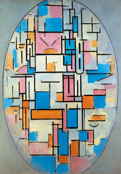 Composición ovalada de Piet Mondrian