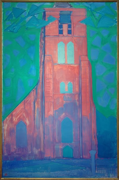 Torre de la iglesia de Zelanda (Torre de la iglesia en Domburg) de Piet Mondrian