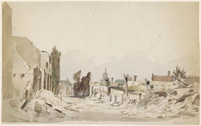 Las ruinas de Bodegraven tras el incendio de junio de 1870 de Piet Schipperus