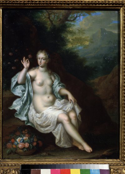 "Retrato de la ninfa Flora" (Flora) Pintura de Pieter Born (Borm) (1650-1682) Siglo XVII Colección privada del Museo Pushkin, Moscú de Pieter Borm
