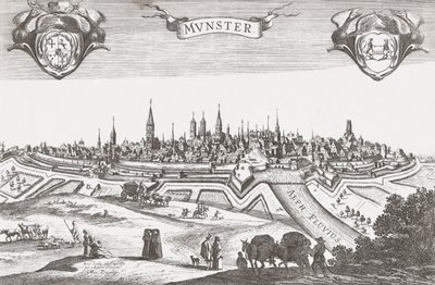 Panorama de Munster, Alemania (impresión) de Pieter (after) Nolpe