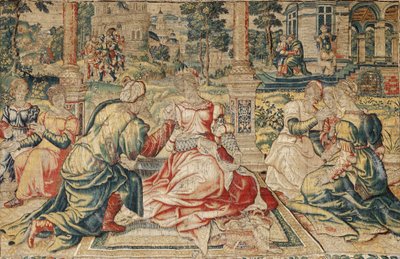 Tapiz de Marco Antonio y Cleopatra de Pieter (attr. to) Coecke van Aelst