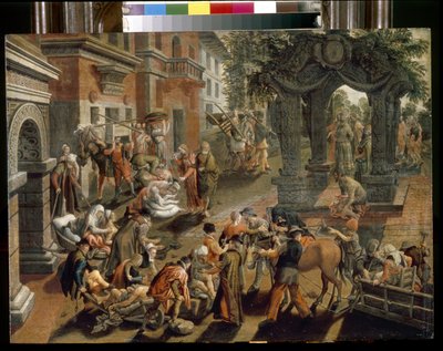 Los apóstoles Pedro y Juan. (El Apóstol Pedro y Juan). Pintura de Pieter Aertsen (1508-1575), óleo sobre madera de Pieter Aertsen