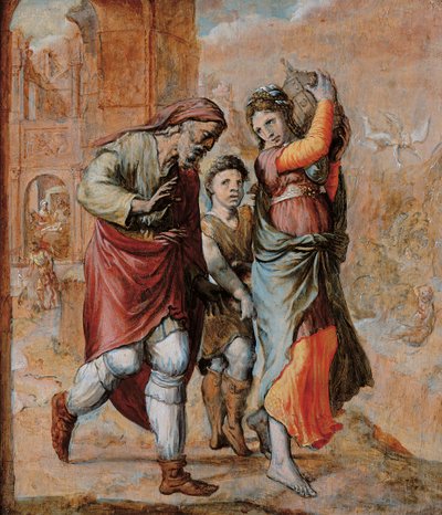 La expulsión de Agar e Ismael de Pieter Aertsen