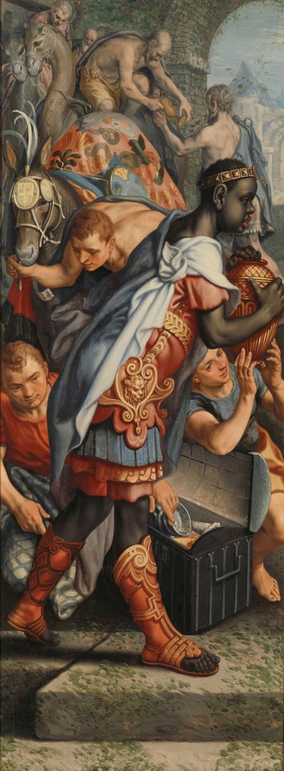 Ala de un retablo con la Adoración de los Reyes Magos, en el reverso está la Presentación en el Templo de Pieter Aertsen