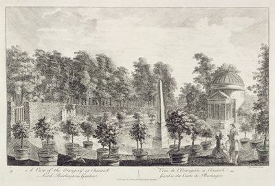 Vista de la Orangerie, jardín de Lord Burlington en Chiswick de Pieter Andreas Rysbrack