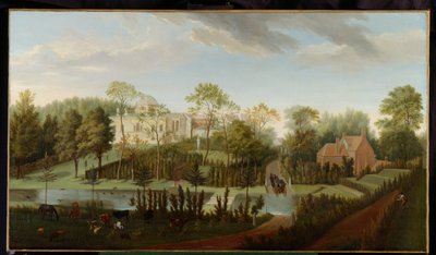 Vista de Chiswick House desde el suroeste (óleo sobre lienzo) de Pieter Andreas Rysbrack