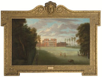 Vista de Tottenham Park, Wiltshire (óleo sobre lienzo) de Pieter Andreas Rysbrack