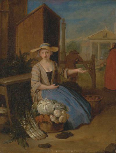 Vendedor de verduras, Covent Garden de Pieter Angillis