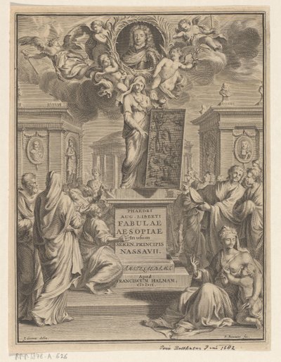 Fábulas de Esopo Fedro ago. liberado de las fábulas de Esopo (título sobre el objeto) de Pieter Balthasar Bouttats