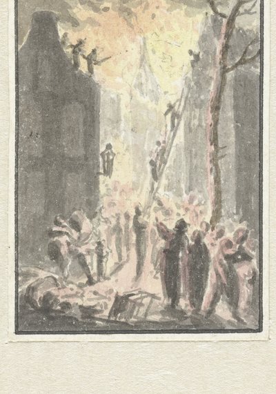 Incendio en una casa de Pieter Bartholomeusz. Barbiers