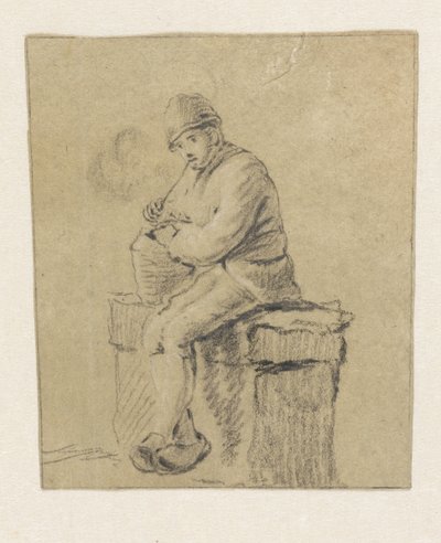 Agricultor sentado de Pieter Bartholomeusz. Barbiers