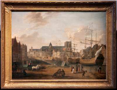 Vista de Korenlei y Graslei en Gante, Pieter Benedictus de Maere de Pieter Benedictus De Maere