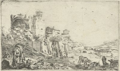 Ruinas del Templo de Venus y Roma de Pieter Bodding van Laer