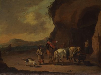 Jinetes detenidos en un puerto de montaña de Pieter Bout
