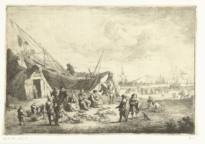 Mercado de pescado en Scheveningen de Pieter Bout